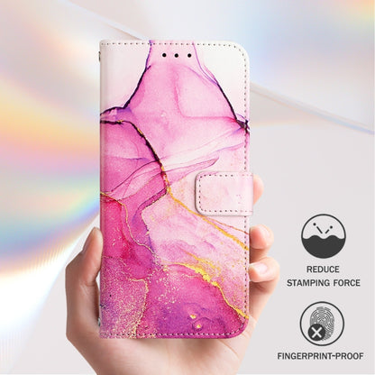 For iPhone SE 2024 PT003 Marble Pattern Flip Leather Phone Case(Pink Purple Gold LS001) - More iPhone Cases by buy2fix | Online Shopping UK | buy2fix