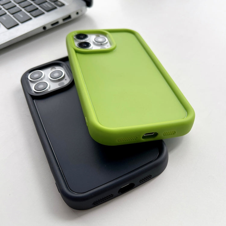 For iPhone 16 Plus Shockproof Frame Frosted TPU Phone Case(Green) - iPhone 16 Plus Cases by buy2fix | Online Shopping UK | buy2fix