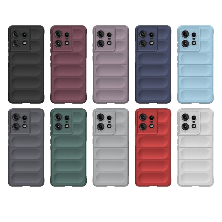 For Motorola Edge 50 Pro 5G Global Magic Shield TPU + Flannel Phone Case(White) - Motorola Cases by buy2fix | Online Shopping UK | buy2fix