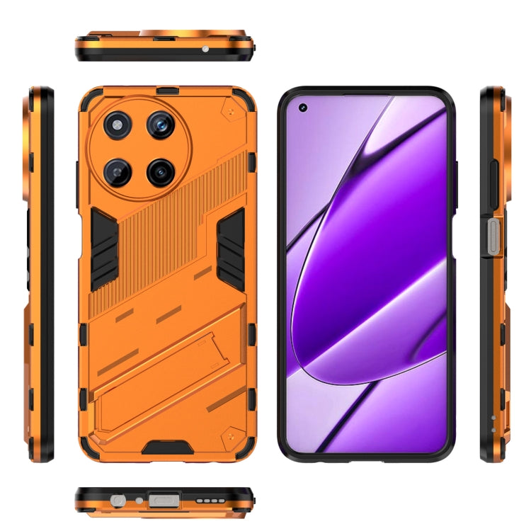 For Realme 11 4G Global Punk Armor 2 in 1 PC + TPU Phone Case with Holder(Orange) - Realme Cases by buy2fix | Online Shopping UK | buy2fix