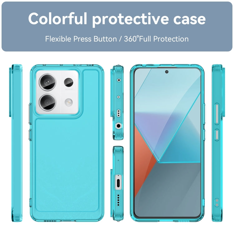 For Xiaomi Redmi Note 13 Pro 5G Candy Series TPU Phone Case(Transparent Blue) - Note 13 Pro Cases by buy2fix | Online Shopping UK | buy2fix