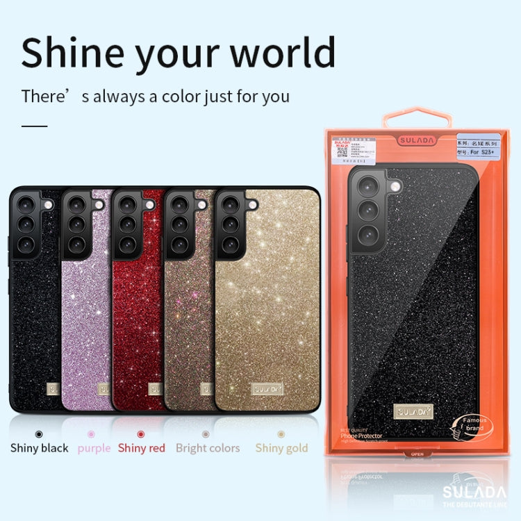 For Samsung Galaxy S24+ 5G SULADA Glittery TPU + Handmade Leather Phone Case(Colorful) - Galaxy S24+ 5G Cases by SULADA | Online Shopping UK | buy2fix