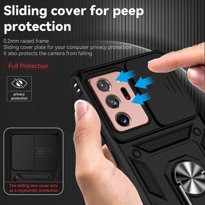 For Samsung Galaxy Note20 Ultra Sliding Camshield Holder Phone Case(Black) - Galaxy Note20 Ultra Cases by buy2fix | Online Shopping UK | buy2fix