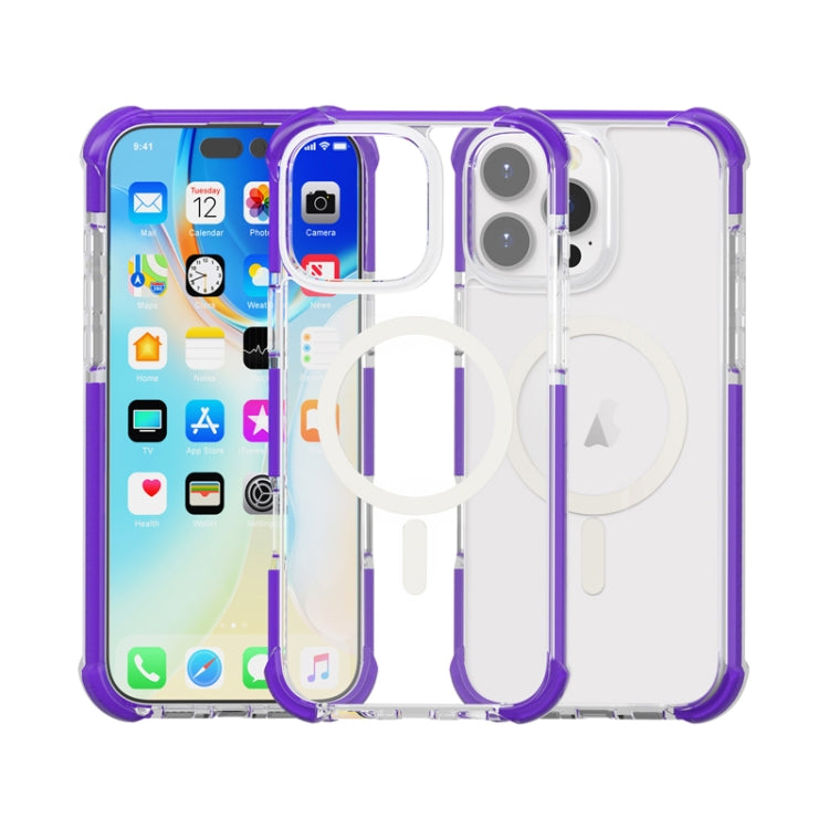 For iPhone 16 Pro Acrylic Magsafe Magnetic Shockproof Phone Case(Purple) - iPhone 16 Pro Cases by buy2fix | Online Shopping UK | buy2fix