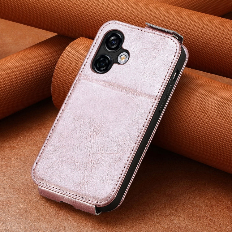 For Ulefone Note 16 Pro Zipper Wallet Vertical Flip Leather Phone Case(Rose Gold) - Ulefone Cases by buy2fix | Online Shopping UK | buy2fix