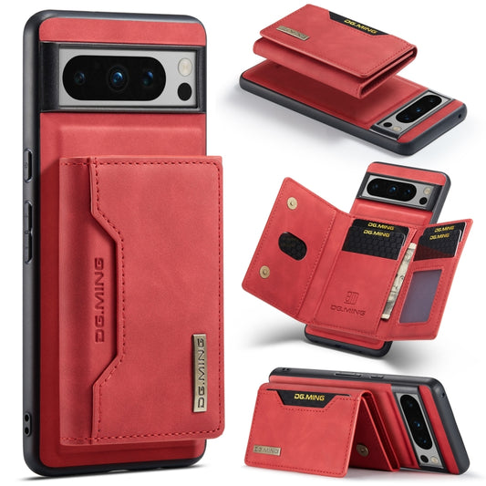 For Google Pixel 8 Pro DG.MING M2 Series 3-Fold Multi Card Bag + Magnetic Phone Case(Red) - Google Cases by DG.MING | Online Shopping UK | buy2fix