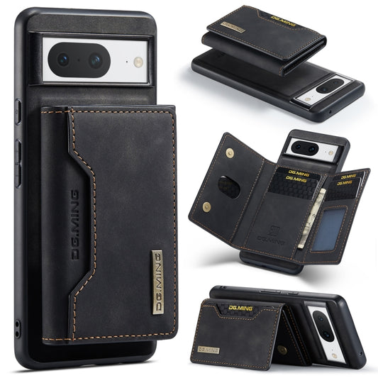 For Google Pixel 8 DG.MING M2 Series 3-Fold Multi Card Bag + Magnetic Phone Case(Black) - Google Cases by DG.MING | Online Shopping UK | buy2fix