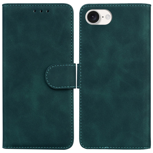 For iPhone SE 2024 Skin Feel Pure Color Flip Leather Phone Case(Green) - More iPhone Cases by buy2fix | Online Shopping UK | buy2fix