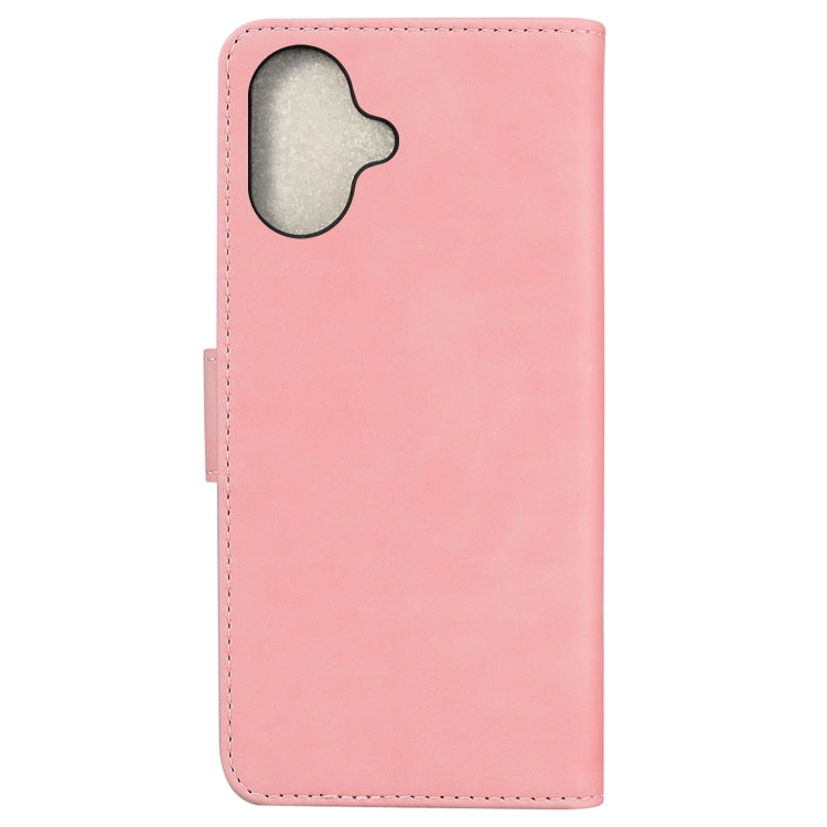 For iPhone 16 Plus Skin Feel Pure Color Flip Leather Phone Case(Pink) - iPhone 16 Plus Cases by buy2fix | Online Shopping UK | buy2fix