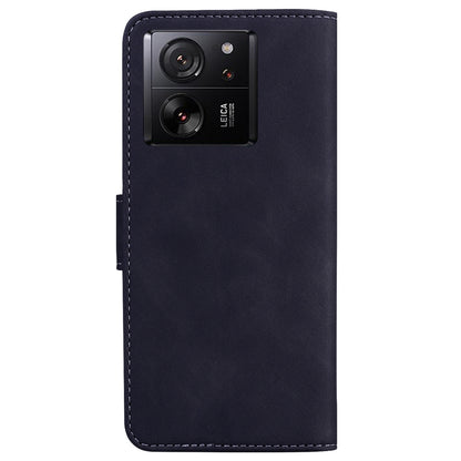 For Xiaomi 13T / 13T Pro / Redmi K60 Ultra Skin Feel Pure Color Flip Leather Phone Case(Black) - Redmi K60 Ultra Cases by buy2fix | Online Shopping UK | buy2fix