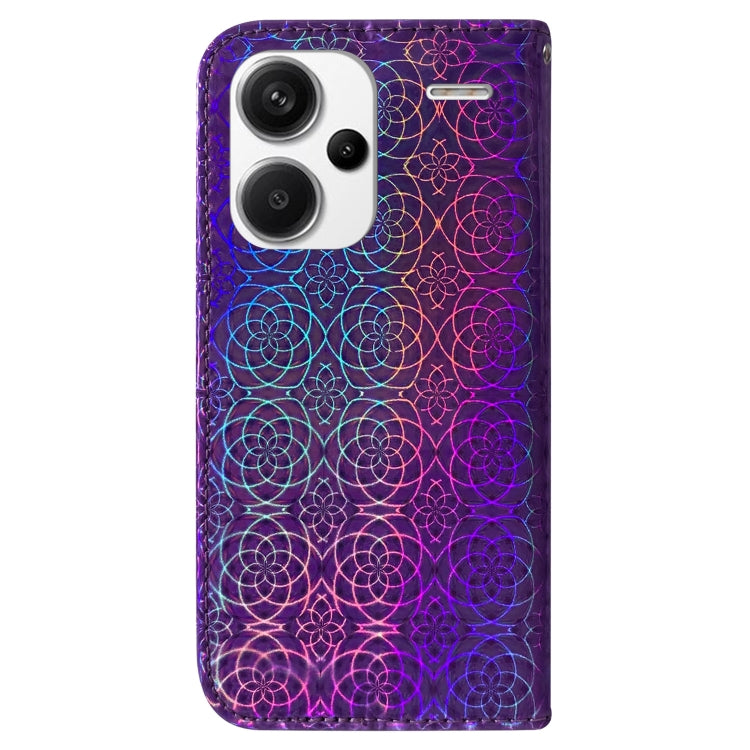 For Xiaomi Redmi Note 13 Pro+ 5G Colorful Magnetic Buckle Leather Phone Case(Purple) - Note 13 Pro+ Cases by buy2fix | Online Shopping UK | buy2fix