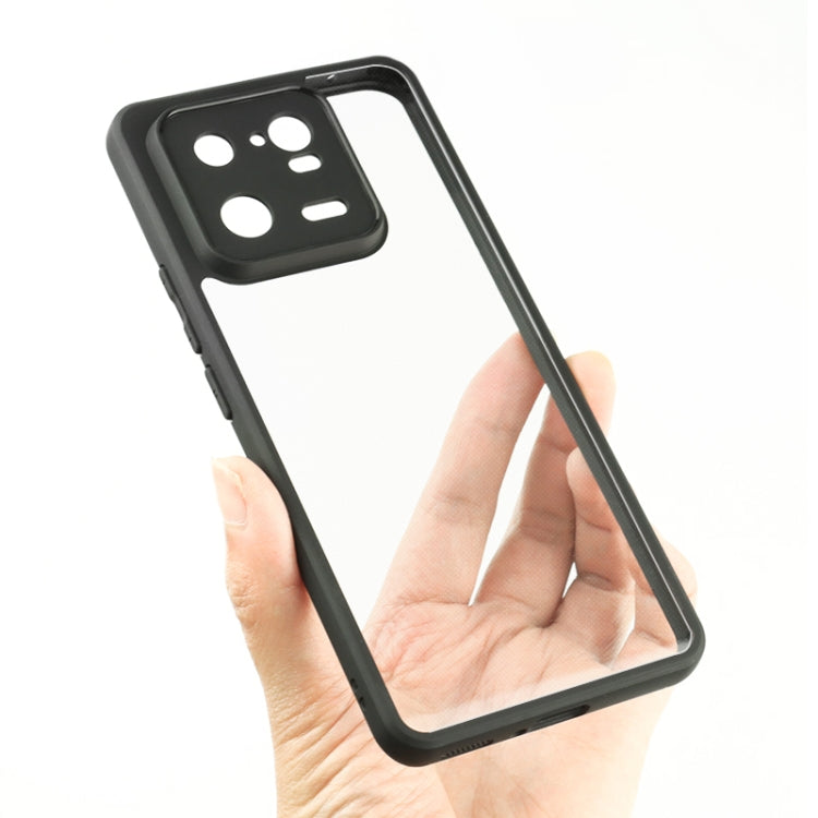 For Xiaomi 13 Pro Frosted TPU + Transparent PC Phone Case(Black) - 13 Pro Cases by buy2fix | Online Shopping UK | buy2fix