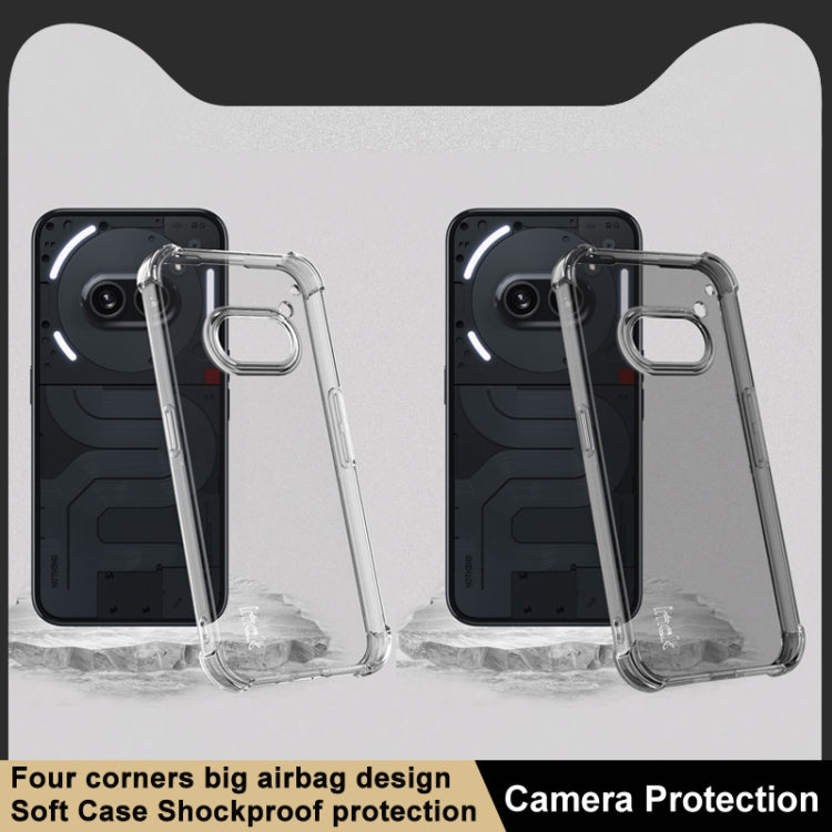 For Nothing Phone 2a 5G imak Shockproof Airbag TPU Phone Case(Transparent Black) - More Brand by imak | Online Shopping UK | buy2fix