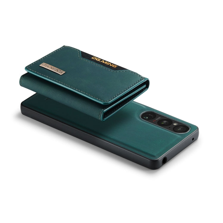 For Sony Xperia 1 V DG.MING M2 Series 3-Fold Multi Card Bag + Magnetic Phone Case(Green) - Sony Cases by DG.MING | Online Shopping UK | buy2fix