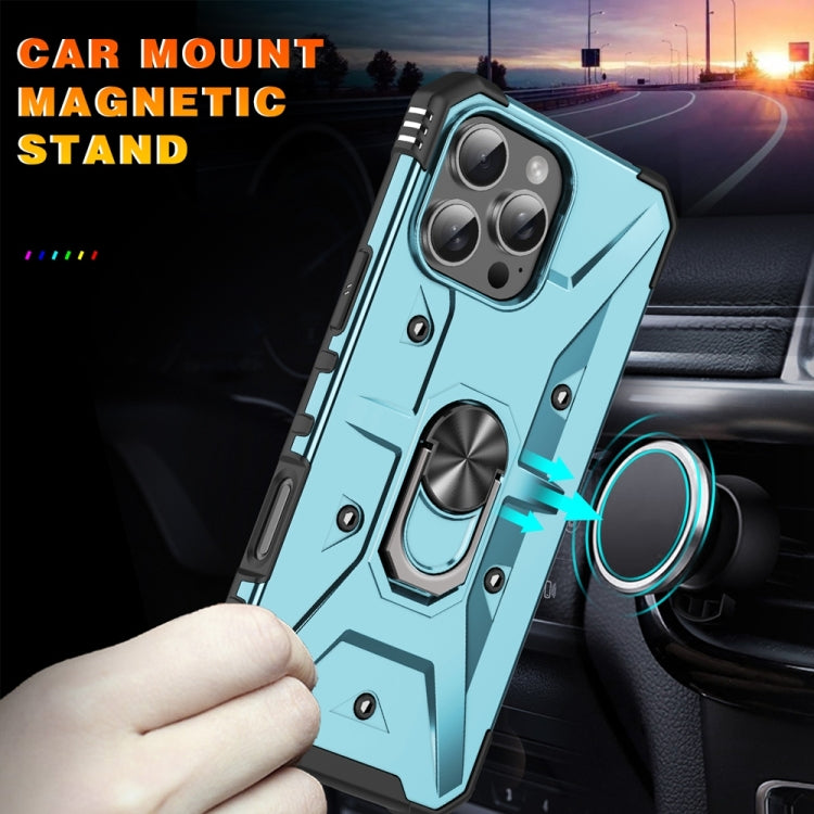 For iPhone 16 Pro Ring Holder Phone Case(Light Blue) - iPhone 16 Pro Cases by buy2fix | Online Shopping UK | buy2fix