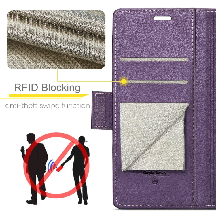 For Google Pixel Fold CaseMe 023 Butterfly Buckle Litchi Texture RFID Anti-theft Leather Phone Case(Pearly Purple) - Google Cases by CaseMe | Online Shopping UK | buy2fix