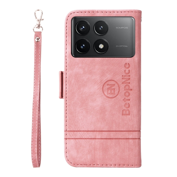 For Xiaomi Redmi K70 / K70 Pro 5G BETOPNICE Dual-side Buckle Leather Phone Case(Pink) - K70 Cases by BETOPNICE | Online Shopping UK | buy2fix