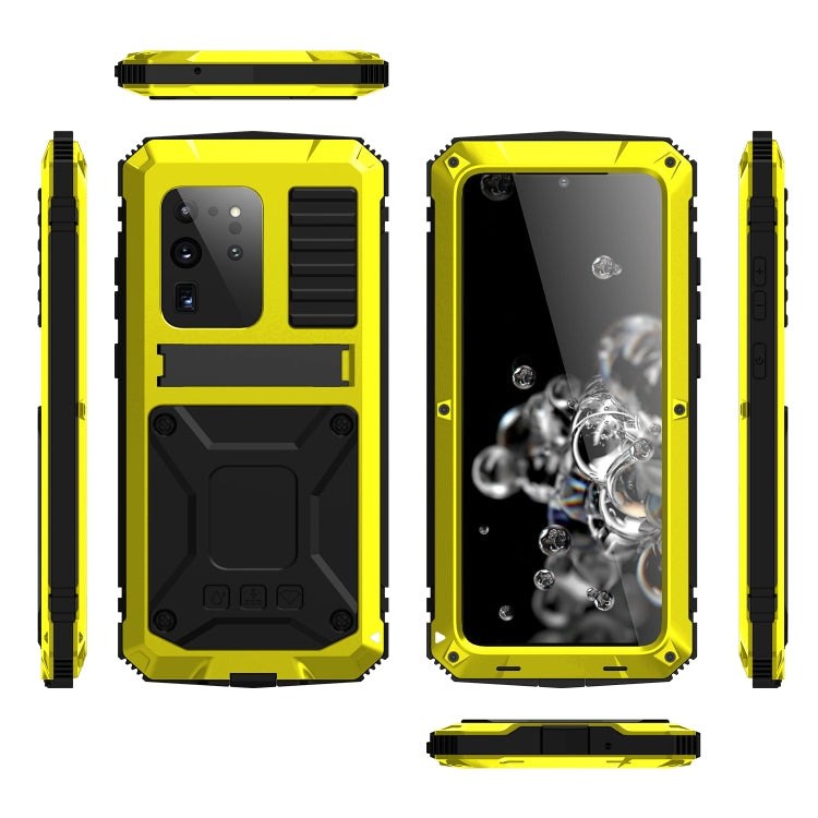 For Samsung Galaxy S20 Plus R-JUST Waterproof Shockproof Dustproof Metal + Silicone Protective Case(Yellow) - Galaxy Phone Cases by R-JUST | Online Shopping UK | buy2fix