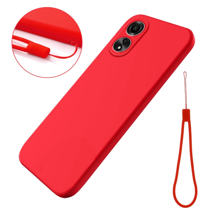 For Honor X5 Plus Pure Color Liquid Silicone Shockproof Phone Case(Red) - Honor Cases by buy2fix | Online Shopping UK | buy2fix