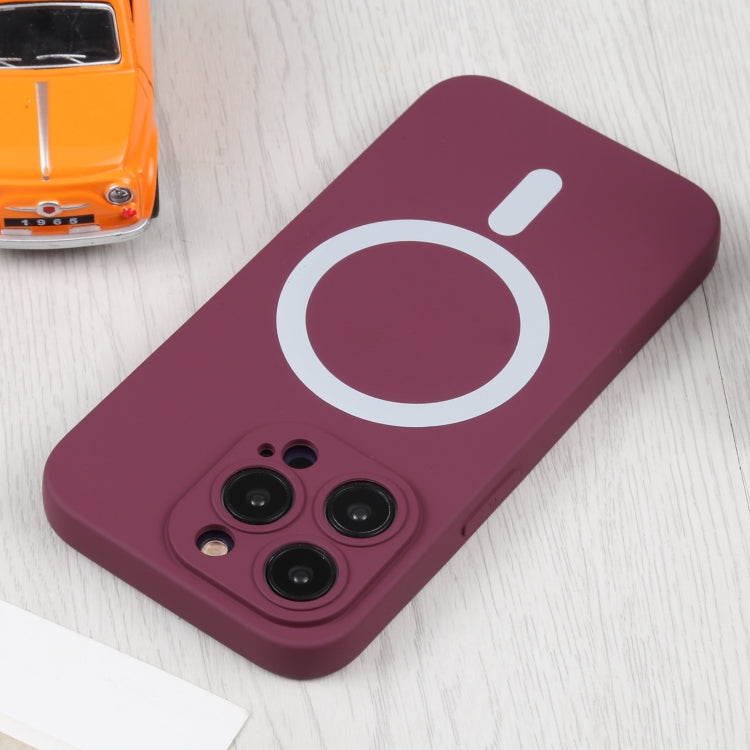 For iPhone 16 Liquid Silicone Magsafe Phone Case(Wine Red) - iPhone 16 Cases by buy2fix | Online Shopping UK | buy2fix