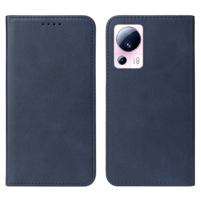 For Xiaomi 13 Lite Magnetic Closure Leather Phone Case(Blue) - 13 Lite Cases by buy2fix | Online Shopping UK | buy2fix