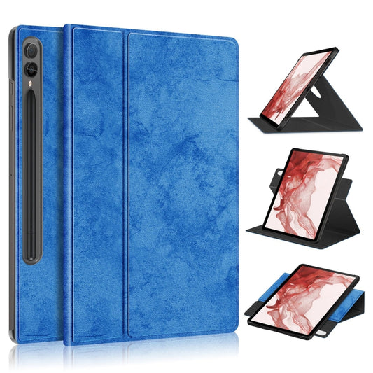 For Samsung Galaxy Tab S9+ 360 Rotation Stand Smart Leather Tablet Case(Blue) - Galaxy Tab S9+ Cases by buy2fix | Online Shopping UK | buy2fix