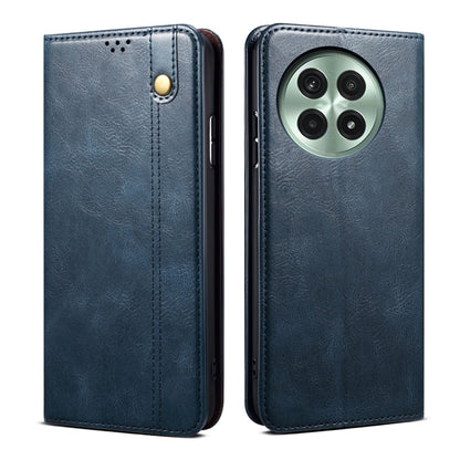 For OnePlus 13 Oil Wax Crazy Horse Texture Leather Phone Case(Blue) - OnePlus Cases by buy2fix | Online Shopping UK | buy2fix