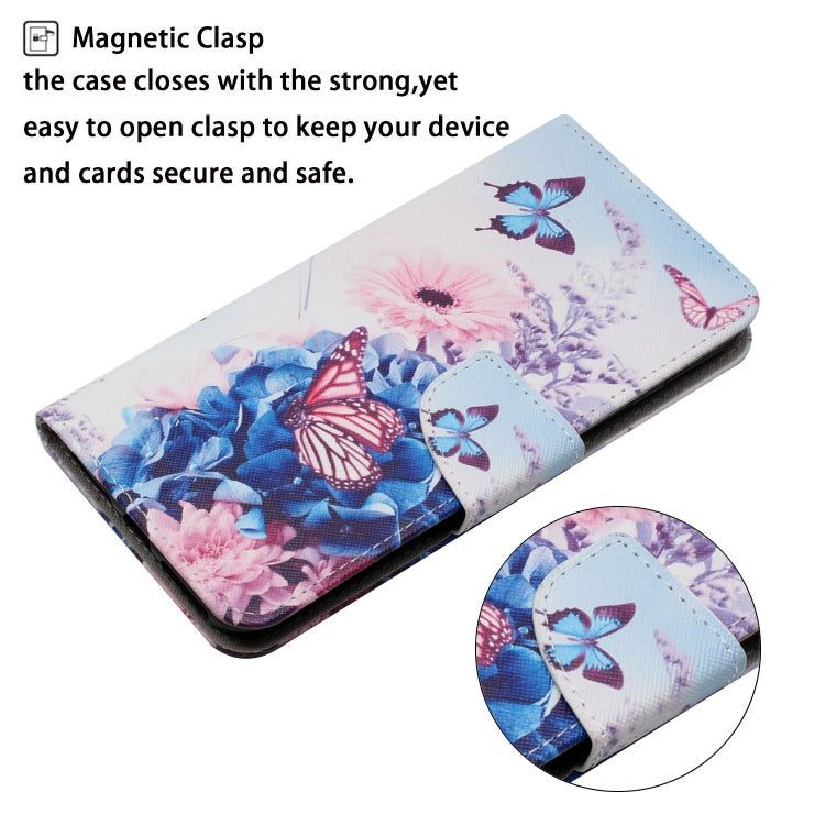 For iPhone 16 Pro Max 3D Colored Drawing Flip Leather Phone Case(Purple butterfly) - iPhone 16 Pro Max Cases by buy2fix | Online Shopping UK | buy2fix