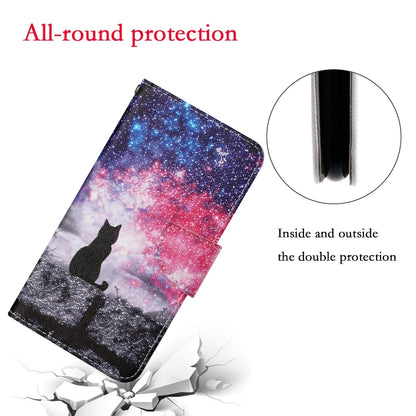 For iPhone 16 Plus 3D Colored Drawing Flip Leather Phone Case(Star Cat) - iPhone 16 Plus Cases by buy2fix | Online Shopping UK | buy2fix