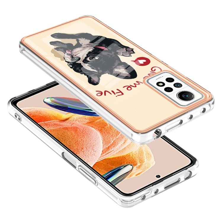 For Xiaomi Redmi Note 12 Pro 4G Global Electroplating Marble Dual-side IMD Phone Case(Lucky Dog) - Xiaomi Cases by buy2fix | Online Shopping UK | buy2fix