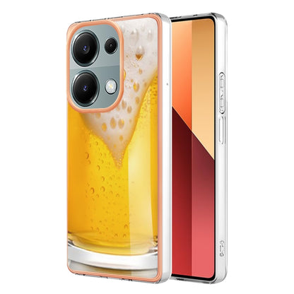 For Xiaomi Redmi Note 13 Pro 4G/Poco M6 Pro 4G Electroplating Marble Dual-side IMD Phone Case(Draft Beer) - Note 13 Pro Cases by buy2fix | Online Shopping UK | buy2fix