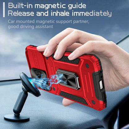 For Redmi Note 12 4G / 5G Global Camshield Robot TPU Hybrid PC Phone Case(Red) - Xiaomi Cases by buy2fix | Online Shopping UK | buy2fix