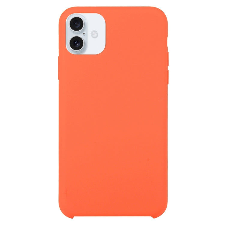 For iPhone 16 Plus Solid Silicone Phone Case(Orange) - iPhone 16 Plus Cases by buy2fix | Online Shopping UK | buy2fix