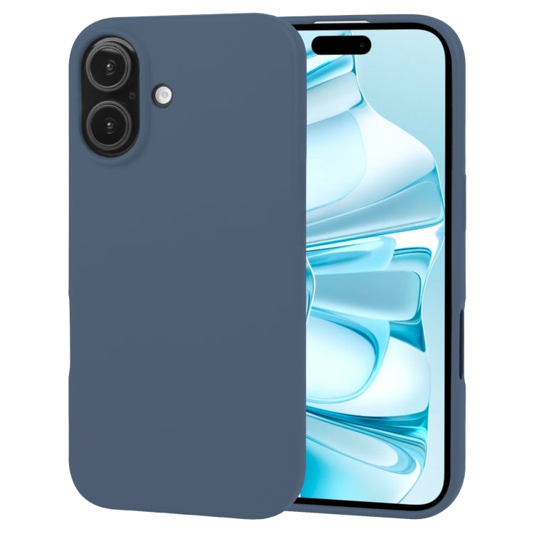 For iPhone 16 Plus GOOSPERY SOFT FEELING Liquid TPU Soft Phone Case(Dark Blue) - iPhone 16 Plus Cases by GOOSPERY | Online Shopping UK | buy2fix