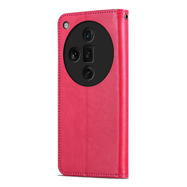 For OPPO Find X7 Ultra AZNS Sheepskin Texture Flip Leather Phone Case(Red) - Find X7 Ultra Cases by AZNS | Online Shopping UK | buy2fix