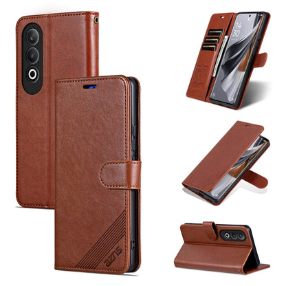 For OPPO K12 AZNS Sheepskin Texture Flip Leather Phone Case(Brown) - OPPO Cases by AZNS | Online Shopping UK | buy2fix