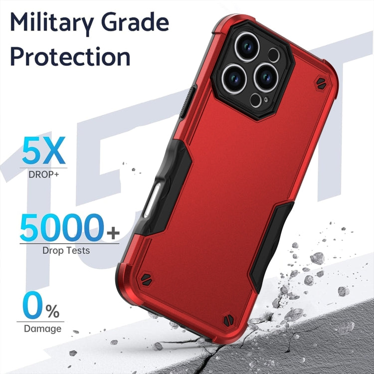 For iPhone 16 Pro Max Non-slip Shockproof Armor Phone Case(Red) - iPhone 16 Pro Max Cases by buy2fix | Online Shopping UK | buy2fix