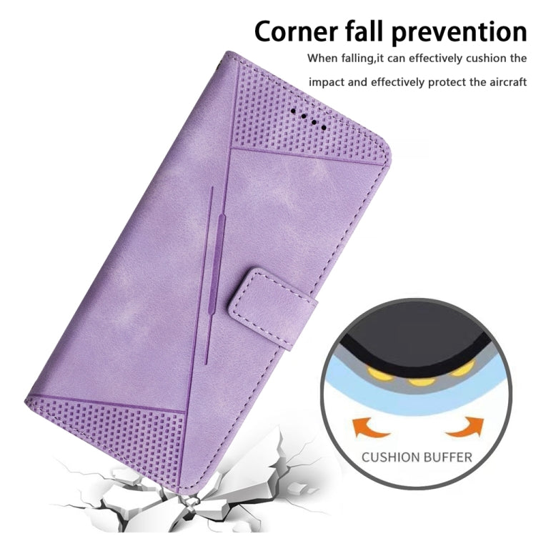 For OnePlus 11 Dream Triangle Leather Phone Case with Lanyard(Purple) - OnePlus Cases by buy2fix | Online Shopping UK | buy2fix