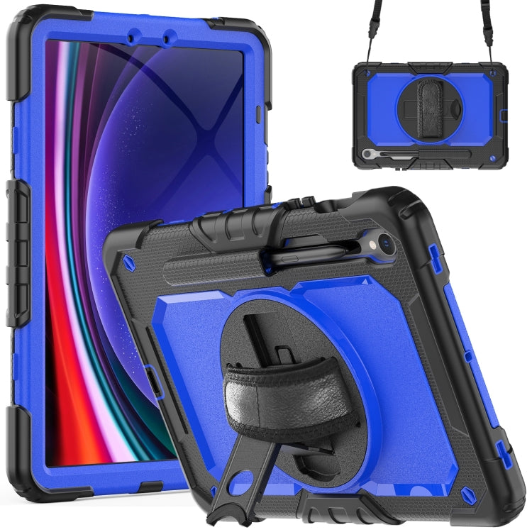 For Samsung Galaxy Tab S9 / S9 FE Silicone + PC Tablet Case(Black+Dark Blue) - Galaxy Tab S9 Cases by buy2fix | Online Shopping UK | buy2fix