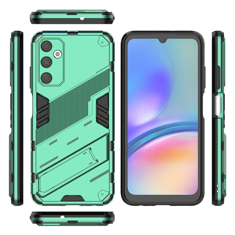 For Samsung Galaxy A05s 4G Punk Armor 2 in 1 PC + TPU Shockproof Phone Case with Invisible Holder(Green) - Galaxy Phone Cases by buy2fix | Online Shopping UK | buy2fix