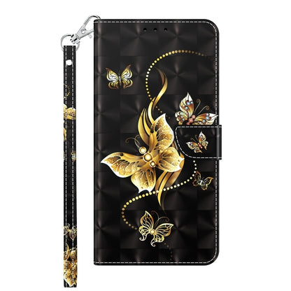 For Samsung Galaxy S24+ 5G 3D Painted Leather Phone Case(Golden Swallow Butterfly) - Galaxy S24+ 5G Cases by buy2fix | Online Shopping UK | buy2fix