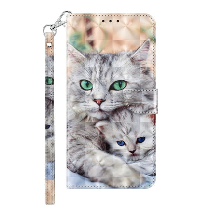 For Samsung Galaxy S24 Ultra 5G 3D Painted Leather Phone Case(Two Loving Cats) - Galaxy S24 Ultra 5G Cases by buy2fix | Online Shopping UK | buy2fix