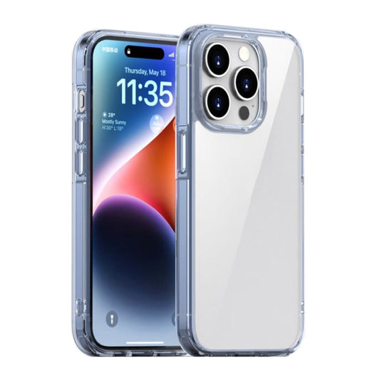 For iPhone 15 Pro Max iPAKY Aurora Series Shockproof PC + TPU Protective Phone Case(Transparent Blue) - iPhone 15 Pro Max Cases by iPAKY | Online Shopping UK | buy2fix