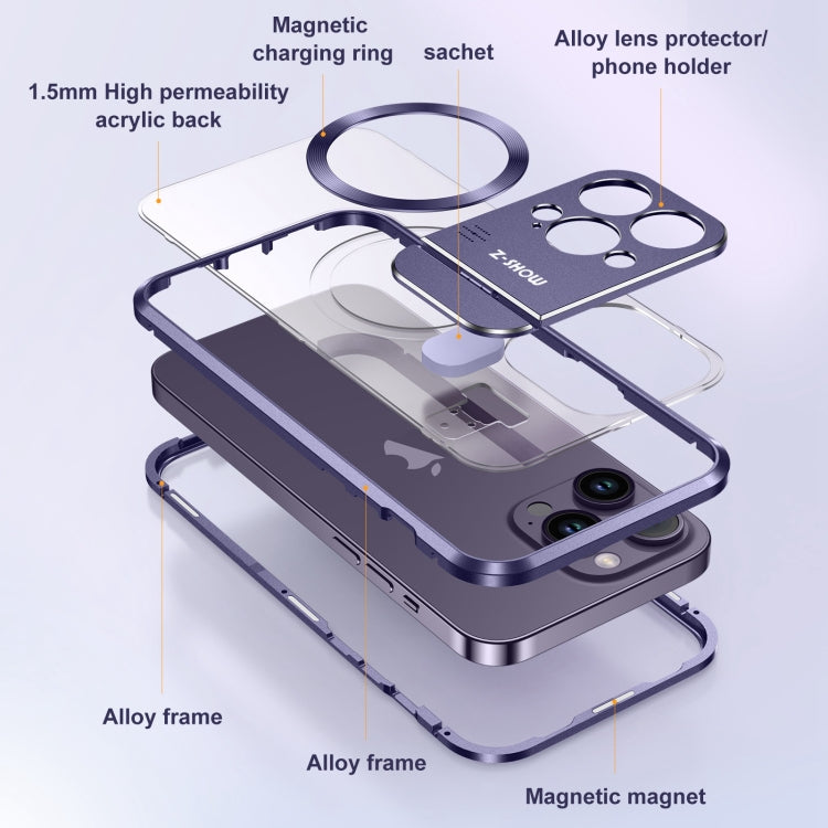 For iPhone 14 Pro Max Aromatherapy Holder Single-sided MagSafe Magnetic Phone Case(Black) - iPhone 14 Pro Max Cases by buy2fix | Online Shopping UK | buy2fix