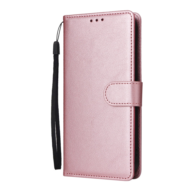 For iPhone 16 Pro Max Multifunctional Horizontal Flip Leather Phone Case with Three Card Slots(Rose Gold) - iPhone 16 Pro Max Cases by buy2fix | Online Shopping UK | buy2fix