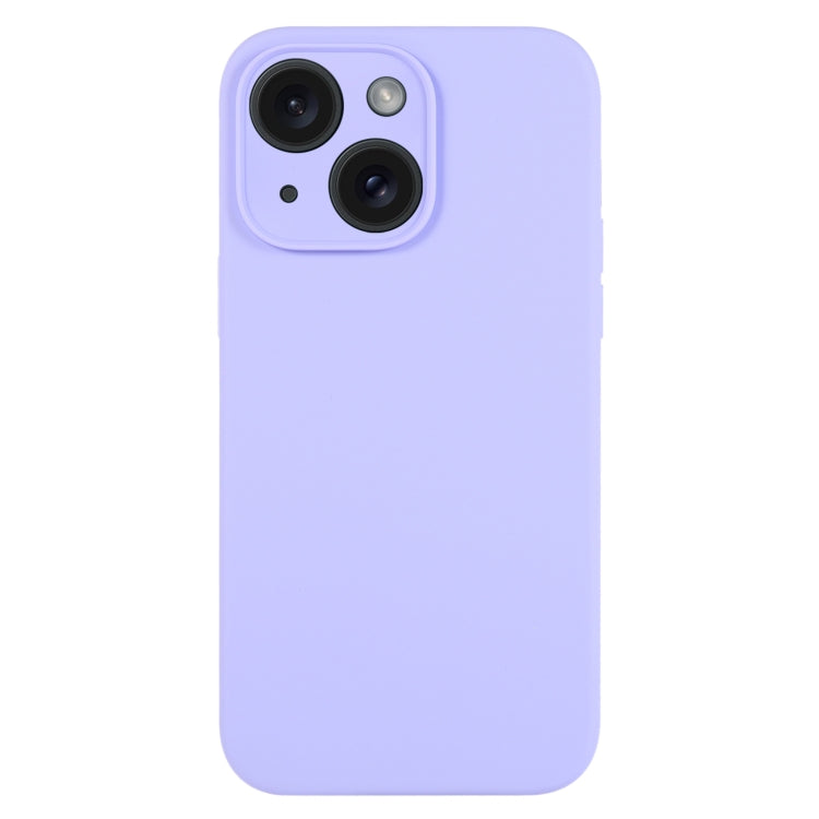 For iPhone 15 Plus Pure Color Liquid Silicone Fine Pore Phone Case(Light Purple) - iPhone 15 Plus Cases by buy2fix | Online Shopping UK | buy2fix