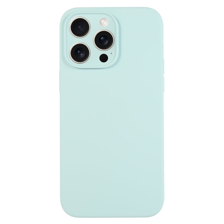 For iPhone 16 Pro Pure Color Liquid Silicone Fine Pore Phone Case(Turquoise) - iPhone 16 Pro Cases by buy2fix | Online Shopping UK | buy2fix