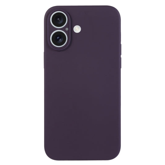 For iPhone 16 Pure Color Liquid Silicone Fine Pore Phone Case(Berry Purple) - iPhone 16 Cases by buy2fix | Online Shopping UK | buy2fix