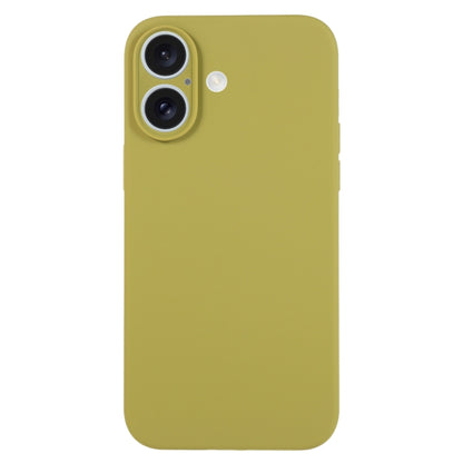 For iPhone 16 Pure Color Liquid Silicone Fine Pore Phone Case(Willow Green) - iPhone 16 Cases by buy2fix | Online Shopping UK | buy2fix