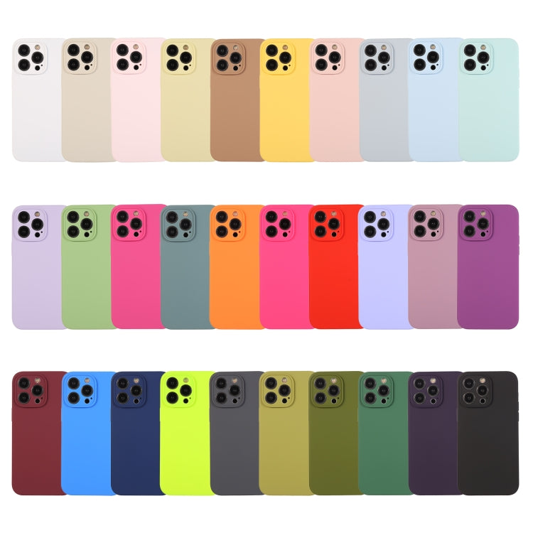 For iPhone 16 Pure Color Liquid Silicone Fine Pore Phone Case(Black Currant) - iPhone 16 Cases by buy2fix | Online Shopping UK | buy2fix